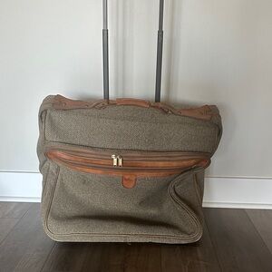 Vintage Hartmann Rolling Garment Bag with Leather Trim